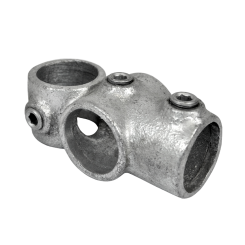 Combi Socket Tee and CrossTyp 30E, 48,3 mm, Galvanized (Klemp)