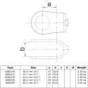 Crossover a morsetto Typ 33F, 60,3 mm, Zincato (Klemp) Crossover a morsetto Typ 33F, 60,3 mm, Zincato (Klemp)