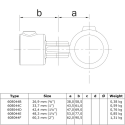 Rohrverbinder Elenkstück Einfach - Typ 44E - 48,3 mm (Klemp)