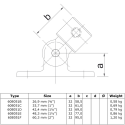Łącznik ścienny wychylny Typ 51F, 60,3 mm, Ocynk (Klemp) Łącznik ścienny wychylny Typ 51F, 60,3 mm, Ocynk (Klemp)