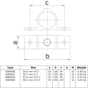 Collar Plate Double Side Typ 56E, 48,3 mm, Galvanized (Klemp)