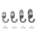 Gancho Typ 61B, 26,9 mm, Galvanizado (Klemp) Gancho Typ 61B, 26,9 mm, Galvanizado (Klemp)