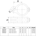 Scharnieroog Typ 62C, 33,7 mm , Thermisch verzinkt (Klemp) Scharnieroog Typ 62C, 33,7 mm , Thermisch verzinkt (Klemp)