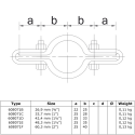 Rohrverbinder Gitterhalter Doppel - Typ 71C - 33,7 mm (Klemp) Rohrverbinder Gitterhalter Doppel - Typ 71C - 33,7 mm (Klemp)