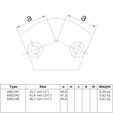 Variable Elbow 15° - 60°Typ 124E, 48,3 mm, Galvanized (Klemp) Variable Elbow 15° - 60°Typ 124E, 48,3 mm, Galvanized (Klemp)