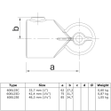 Verstelbaar Kniestuk Typ 125D, 42,4 mm, Thermisch verzinkt (Klemp) Verstelbaar Kniestuk Typ 125D, 42,4 mm, Thermisch verzinkt (Klemp)