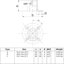 Brida, redonda Typ 10TA, 21,3 mm, Galvanizado (Klemp) Brida, redonda Typ 10TA, 21,3 mm, Galvanizado (Klemp)
