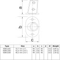 Podstawa kątowa 0 - 11° Typ 12SC, 33,7 mm , Ocynk (Klemp) Podstawa kątowa 0 - 11° Typ 12SC, 33,7 mm , Ocynk (Klemp)