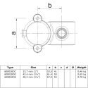 Kreuzstück 90°- offen klappbar - Typ 28OE - 48,3 mm (Klemp) Kreuzstück 90°- offen klappbar - Typ 28OE - 48,3 mm (Klemp)
