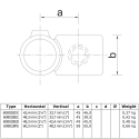 Reducing Crossover 90°Typ 28VDC, 42,4 mm - 33,7 mm, Galvanized (Klemp)