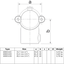 Trójnik dzielony Typ 31OE, 48,3 mm, Ocynk (Klemp) Trójnik dzielony Typ 31OE, 48,3 mm, Ocynk (Klemp)