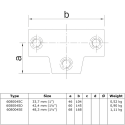 Té à pente longue - Angle variable 0° - 11° Typ 4SE, 48,3 mm, Galvanisé (Klemp) Té à pente longue - Angle variable 0° - 11° Typ 4SE, 48,3 mm, Galvanisé (Klemp)