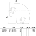 Slope Elbow 90° Variable angle 0° - 11° Typ 6SC, 33,7 mm , Galvanized (Klemp) Slope Elbow 90° Variable angle 0° - 11° Typ 6SC, 33,7 mm , Galvanized (Klemp)