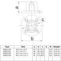 Flange Typ 10A, 21,3 mm, Black (Klemp) Flange Typ 10A, 21,3 mm, Black (Klemp)