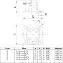 Rohrverbinder Quadratische Fußplatte - Typ 11C - 33,7 mm (Schwarz) (Klemp) Rohrverbinder Quadratische Fußplatte - Typ 11C - 33,7 mm (Schwarz) (Klemp)