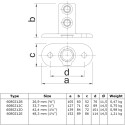 Podstawa słupka - stopa owalna Typ 12E, 48,3 mm, Czarny (Klemp) Podstawa słupka - stopa owalna Typ 12E, 48,3 mm, Czarny (Klemp)