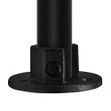 Rohrverbinder Runde Fußplatte mit Einlage (Satz) - Typ 15C - 33,7 mm (Schwarz) (Klemp) Rohrverbinder Runde Fußplatte mit Einlage (Satz) - Typ 15C - 33,7 mm (Schwarz) (Klemp)