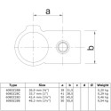 Cruce 90º Typ 28E, 48,3 mm, Negro (Klemp) Cruce 90º Typ 28E, 48,3 mm, Negro (Klemp)