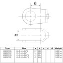 Cruce con abrazadera Typ 33D, 42,4 mm, Negro (Klemp) Cruce con abrazadera Typ 33D, 42,4 mm, Negro (Klemp)