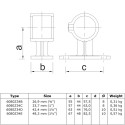 Handrail Support Typ 34E, 48,3 mm, Black (Klemp) Handrail Support Typ 34E, 48,3 mm, Black (Klemp)