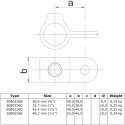 Rohrverbinder Gelenkauge - Typ 36C - 33,7 mm (Schwarz) (Klemp) Rohrverbinder Gelenkauge - Typ 36C - 33,7 mm (Schwarz) (Klemp)