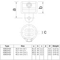 Female Single Socket Typ 42D, 42,4 mm, Black (Klemp) Female Single Socket Typ 42D, 42,4 mm, Black (Klemp)