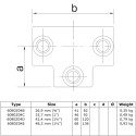Lang T-stuk Typ 4D, 42,4 mm, Zwart (Klemp) Lang T-stuk Typ 4D, 42,4 mm, Zwart (Klemp)