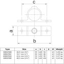 Oogdeel dubbele lip Typ 56E, 48,3 mm, Zwart (Klemp) Oogdeel dubbele lip Typ 56E, 48,3 mm, Zwart (Klemp)
