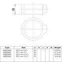 Pierścień Typ 60E, 48,3 mm, Czarny (Klemp) Pierścień Typ 60E, 48,3 mm, Czarny (Klemp)