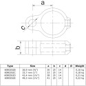Cerniera a occhio Typ 62C, 33,7 mm , Nero (Klemp) Cerniera a occhio Typ 62C, 33,7 mm , Nero (Klemp)