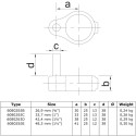 Złącze sworzniowe zawiasowe Typ 63E, 48,3 mm, Czarny (Klemp) Złącze sworzniowe zawiasowe Typ 63E, 48,3 mm, Czarny (Klemp)