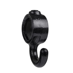 Kapstokhaak. Haak 90 graden smal Typ 64B, 26,9 mm, Zwart (Klemp)