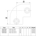 Elbow 90° Typ 6A, 21,3 mm, Black (Klemp) Elbow 90° Typ 6A, 21,3 mm, Black (Klemp)