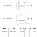 Bouchon en métal Typ 73C, 33,7 mm , Le noir (Klemp) Bouchon en métal Typ 73C, 33,7 mm , Le noir (Klemp)