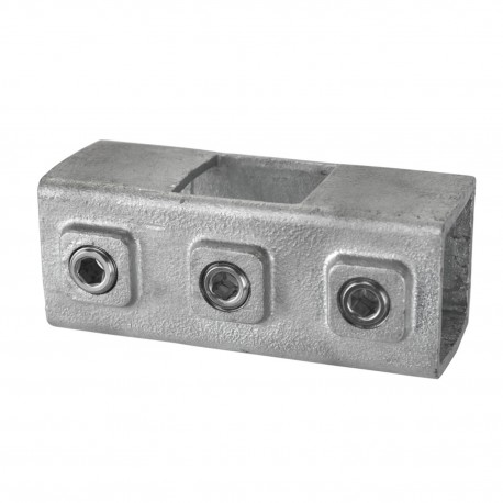 Two Socket Cross Typ 22S, 40 mm, Galvanized (Klemp) - Square Tubefittings Two Socket Cross Typ 22S, 40 mm, Galvanized (Klemp) - Square Tubefittings