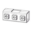 Two Socket Cross Typ 22S, 40 mm, Galvanized (Klemp) Two Socket Cross Typ 22S, 40 mm, Galvanized (Klemp)