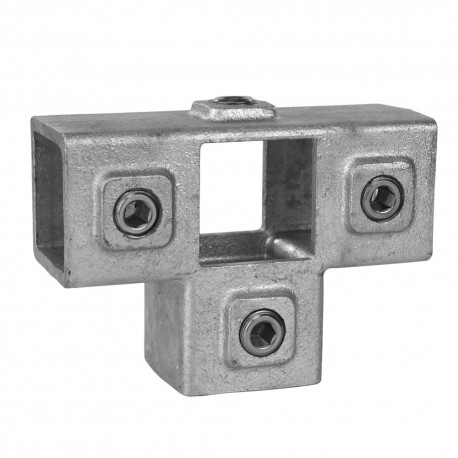 Tee di uscita laterale Typ 24S, 40 mm, Zincato (Klemp) - Raccordi per tubi in quadratura Tee di uscita laterale Typ 24S, 40 mm, Zincato (Klemp) - Raccordi per tubi in quadratura