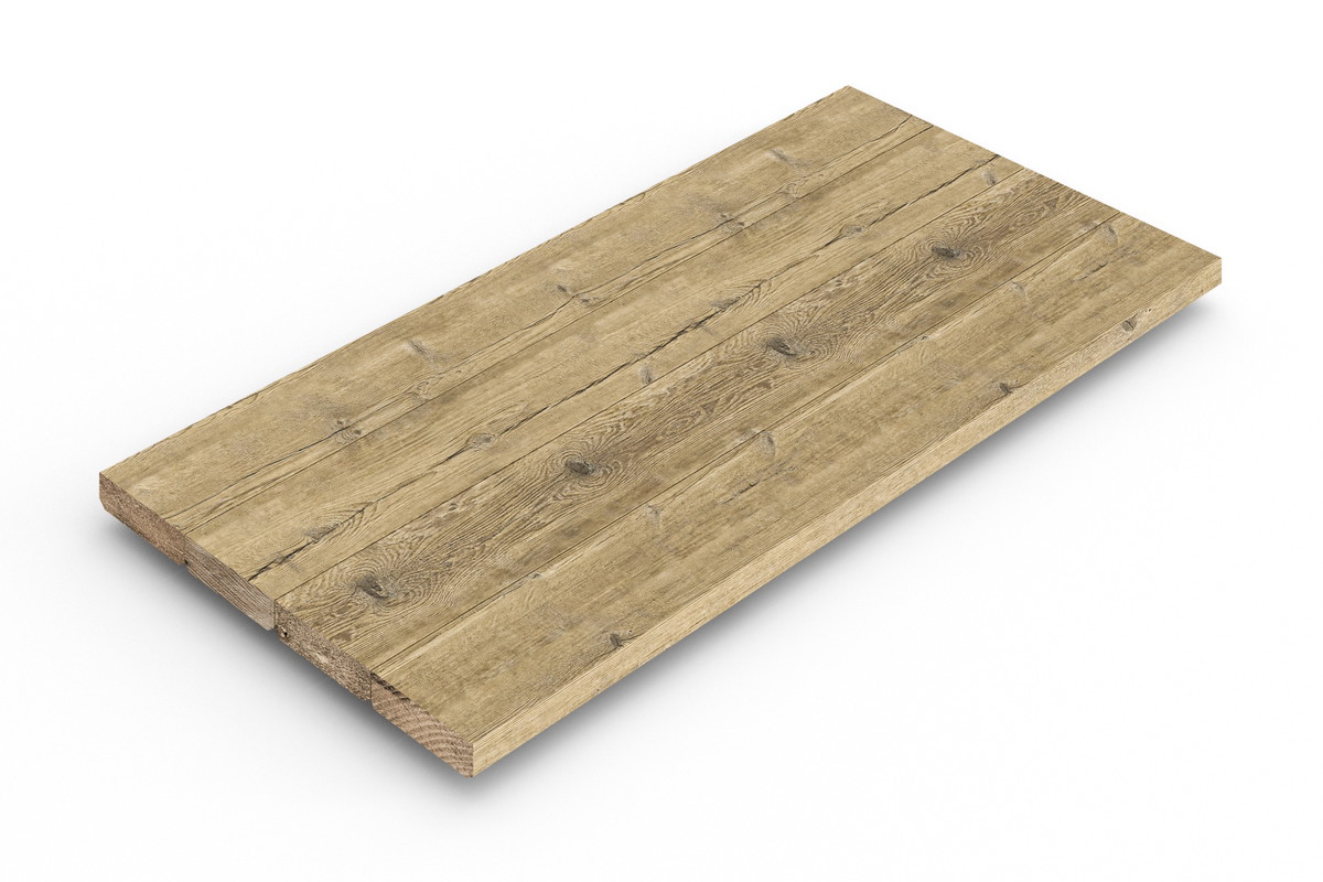 Encimera Madrier de madera antigua con 50 mm de grosor