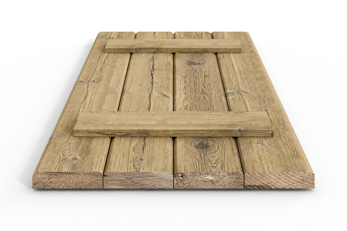 Encimera Madrier maciza de madera antigua