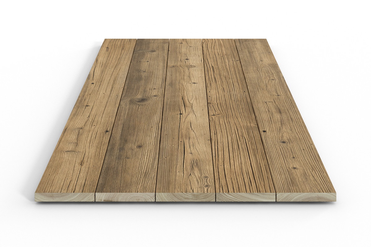 Encimera Premium de madera antigua en un interior
