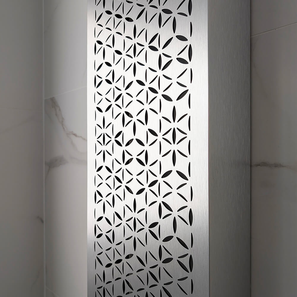 Openwork pipe grille