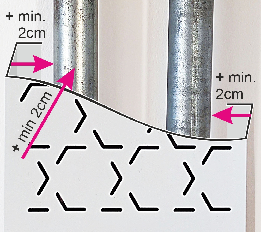 Pipe grille - adjustable size