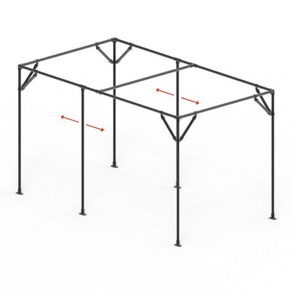 simple freestanding wooden pergola