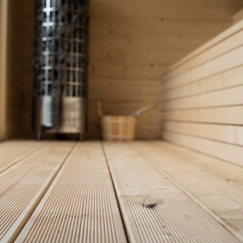 Safe and durable wooden sauna