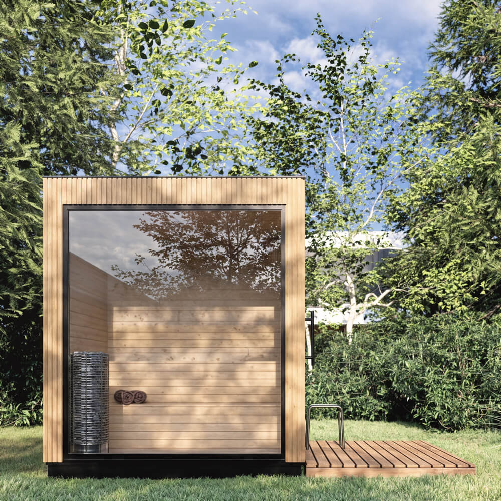 Small outdoor sauna