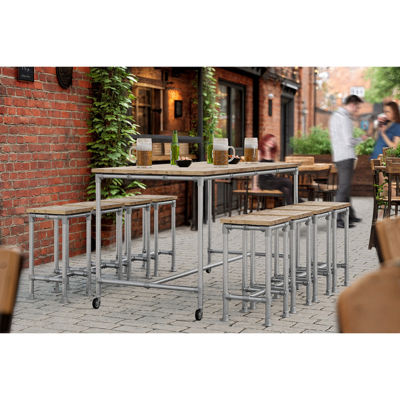 Table de bar – bois et métal dans une version pro