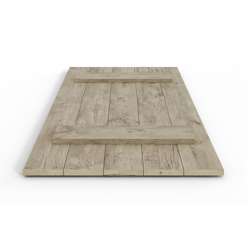Table de jardin avec plateau en bois naturel